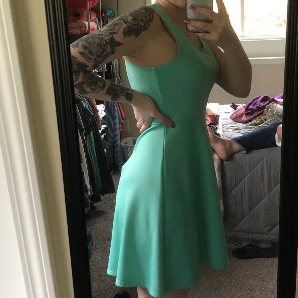 Mint green dress